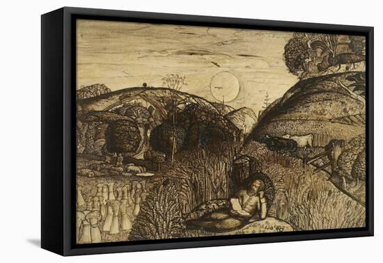 The Valley Thick with Corn-Samuel Palmer-Framed Premier Image Canvas