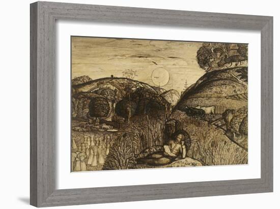 The Valley Thick with Corn-Samuel Palmer-Framed Giclee Print