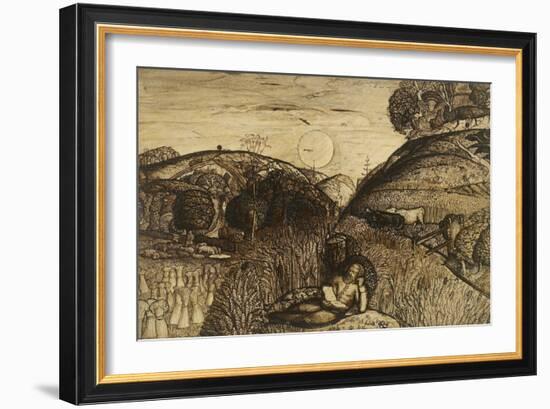 The Valley Thick with Corn-Samuel Palmer-Framed Giclee Print