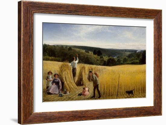 The Valleys also Stand Thick with Corn, 1865 (Oil on Canvas)-Richard Redgrave-Framed Giclee Print