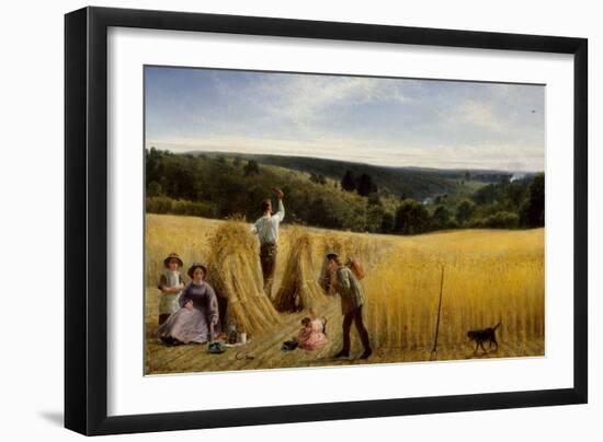 The Valleys also Stand Thick with Corn, 1865 (Oil on Canvas)-Richard Redgrave-Framed Giclee Print