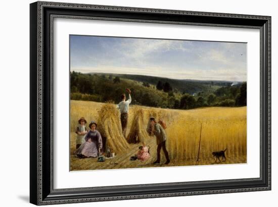 The Valleys also Stand Thick with Corn, 1865 (Oil on Canvas)-Richard Redgrave-Framed Giclee Print