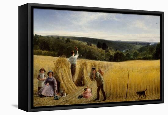 The Valleys also Stand Thick with Corn, 1865 (Oil on Canvas)-Richard Redgrave-Framed Premier Image Canvas