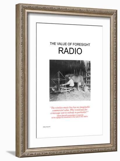 The Value Of Foresight: Radio-Wilbur Pierce-Framed Art Print