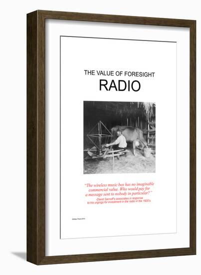 The Value Of Foresight: Radio-Wilbur Pierce-Framed Art Print