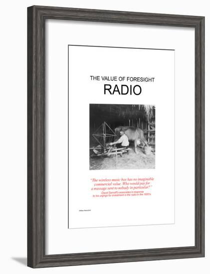 The Value Of Foresight: Radio-Wilbur Pierce-Framed Art Print