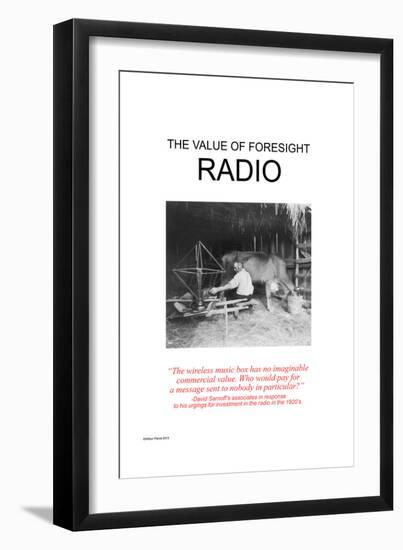 The Value Of Foresight: Radio-Wilbur Pierce-Framed Art Print