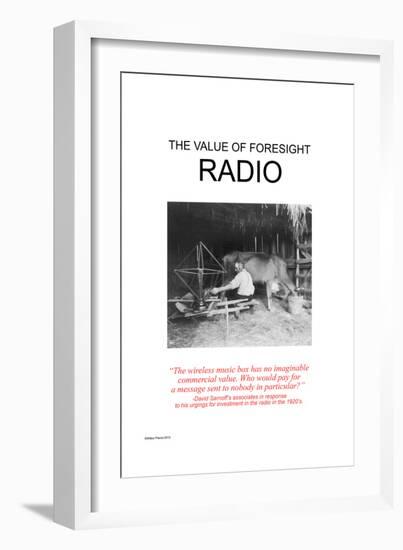 The Value Of Foresight: Radio-Wilbur Pierce-Framed Art Print