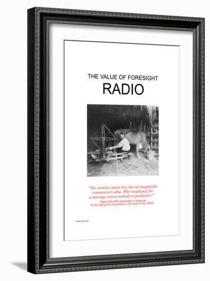 The Value Of Foresight: Radio-Wilbur Pierce-Framed Art Print