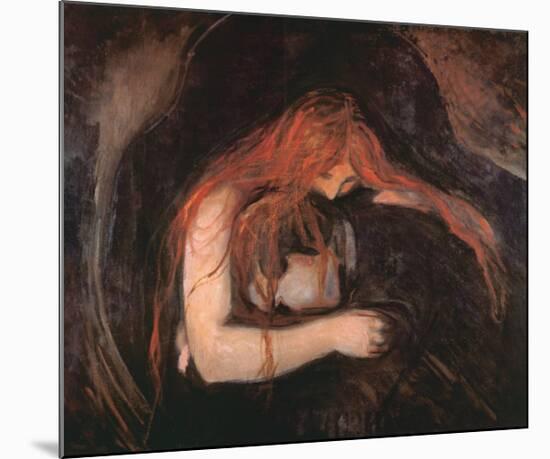 The Vampire-Edvard Munch-Mounted Art Print