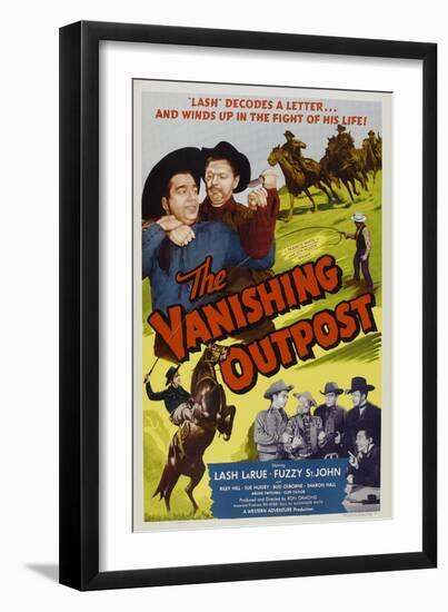 The Vanishing Outpost, Lash La Rue, (Top Left), Fuzzy St. John, (Bottom, Fourth from Right) 1951-null-Framed Art Print