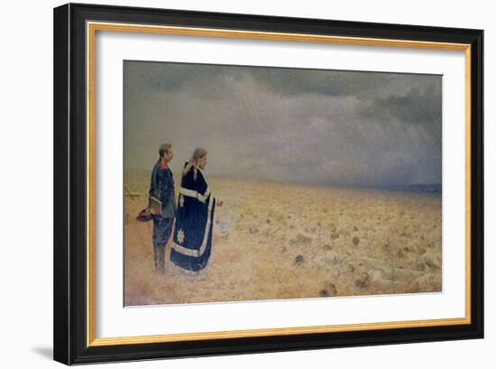 The Vanquished. Requiem for the Dead, 1878-79-Vasilij Vereshchagin-Framed Giclee Print