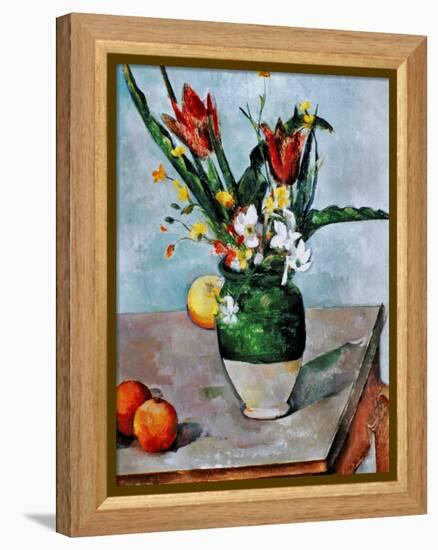 The Vase of Tulips, c. 1890-Paul Cézanne-Framed Premier Image Canvas