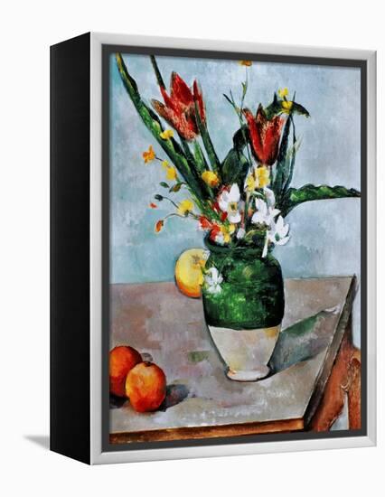 The Vase of Tulips, c. 1890-Paul Cézanne-Framed Premier Image Canvas