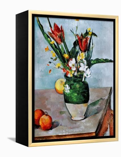 The Vase of Tulips, c. 1890-Paul Cézanne-Framed Premier Image Canvas