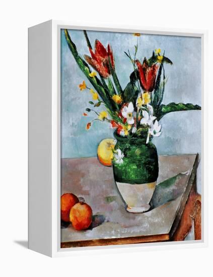The Vase of Tulips, c. 1890-Paul Cézanne-Framed Premier Image Canvas