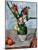 The Vase of Tulips, c. 1890-Paul Cézanne-Mounted Giclee Print