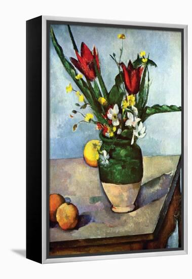 The Vase of Tulips, c. 1890-Paul Cézanne-Framed Stretched Canvas