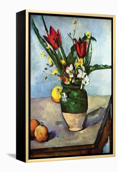 The Vase of Tulips, c. 1890-Paul Cézanne-Framed Stretched Canvas