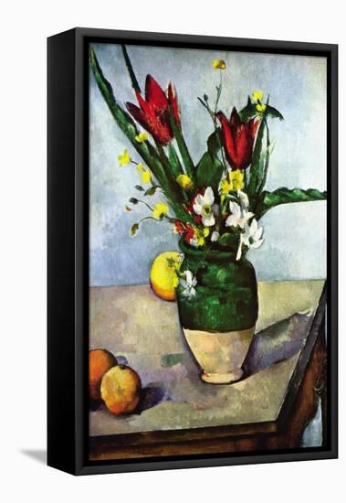 The Vase of Tulips, c. 1890-Paul Cézanne-Framed Stretched Canvas