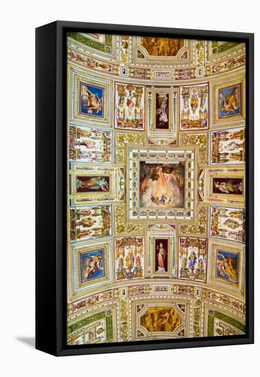 The Vatican Museums, Musei Vaticani, are the public art and sculpture museums in the Vatican Cit...-null-Framed Premier Image Canvas