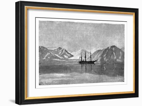 The 'Vega' at Anchor in Konyam Bay, Siberia, Russia, 1895-Armand Kohl-Framed Giclee Print