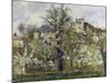 The Vegetable Garden with Trees in Blossom, 1877-Camille Pissarro-Mounted Giclee Print