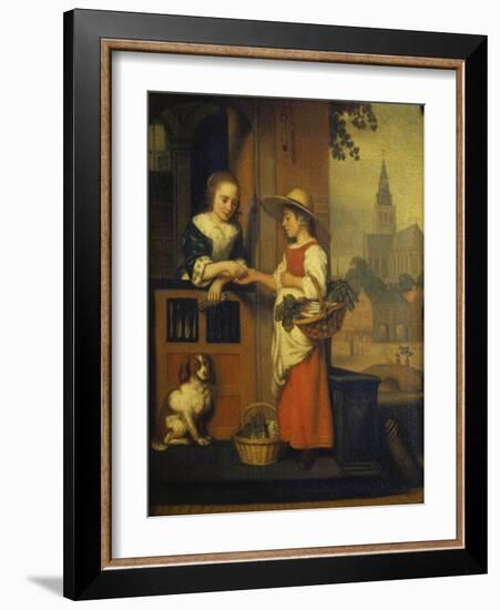The Vegetable Seller, Late 1650s-Nicolaes Maes-Framed Giclee Print