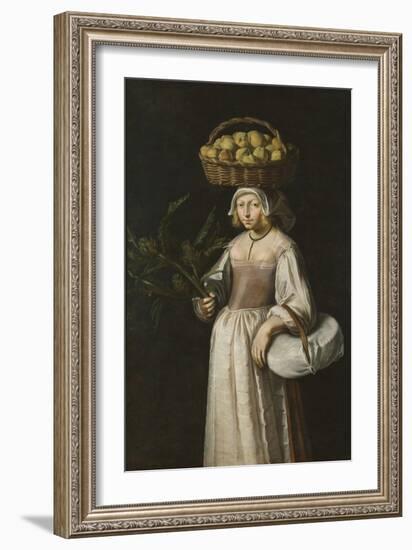 The Vegetable Seller-French School-Framed Giclee Print