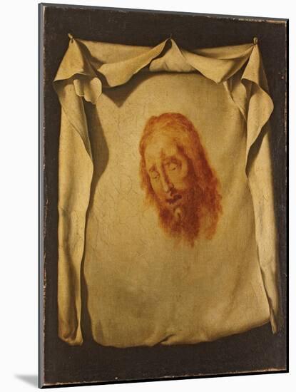 The Veil of Saint Veronica-Francisco de Zurbarán-Mounted Giclee Print