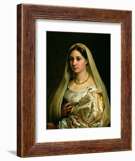 The Veiled Woman, or La Donna Velata, c.1516-Raphael-Framed Giclee Print