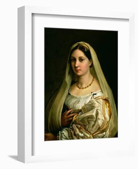 The Veiled Woman, or La Donna Velata, c.1516-Raphael-Framed Giclee Print