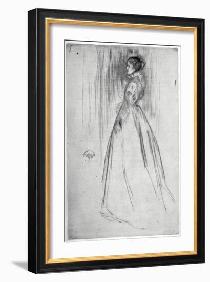 The Velvet Dress, 1873-James Abbott McNeill Whistler-Framed Giclee Print