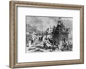 The Vendome Column Just after its Fall-Auguste Andre Lancon-Framed Giclee Print