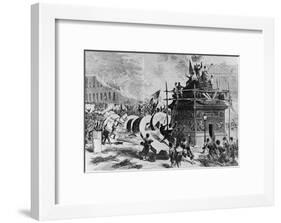 The Vendome Column Just after its Fall-Auguste Andre Lancon-Framed Giclee Print