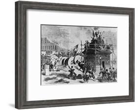 The Vendome Column Just after its Fall-Auguste Andre Lancon-Framed Giclee Print