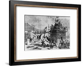 The Vendome Column Just after its Fall-Auguste Andre Lancon-Framed Giclee Print