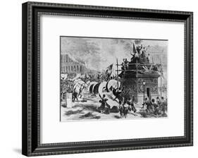 The Vendome Column Just after its Fall-Auguste Andre Lancon-Framed Giclee Print