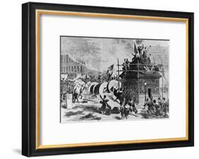 The Vendome Column Just after its Fall-Auguste Andre Lancon-Framed Giclee Print