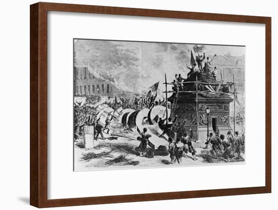 The Vendome Column Just after its Fall-Auguste Andre Lancon-Framed Premium Giclee Print