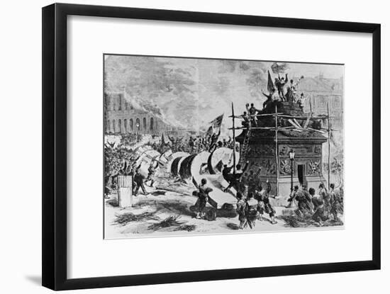 The Vendome Column Just after its Fall-Auguste Andre Lancon-Framed Giclee Print