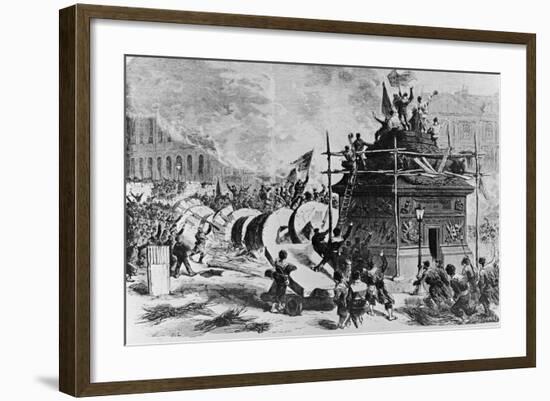 The Vendome Column Just after its Fall-Auguste Andre Lancon-Framed Premium Giclee Print