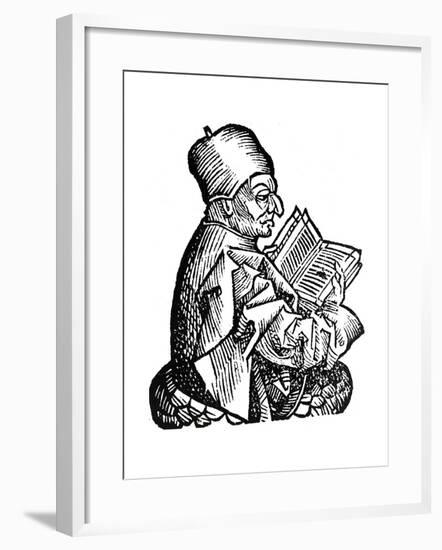 The Venerable Bede (C673-73), Anglo-Saxon Theologian, Scholar and Historian, 1493-null-Framed Giclee Print