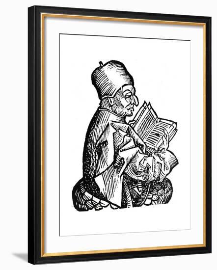 The Venerable Bede (C673-73), Anglo-Saxon Theologian, Scholar and Historian, 1493-null-Framed Giclee Print