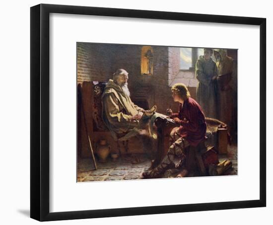 The Venerable Bede Translating the Last Chapter of St John, 1926-James Doyle Penrose-Framed Giclee Print