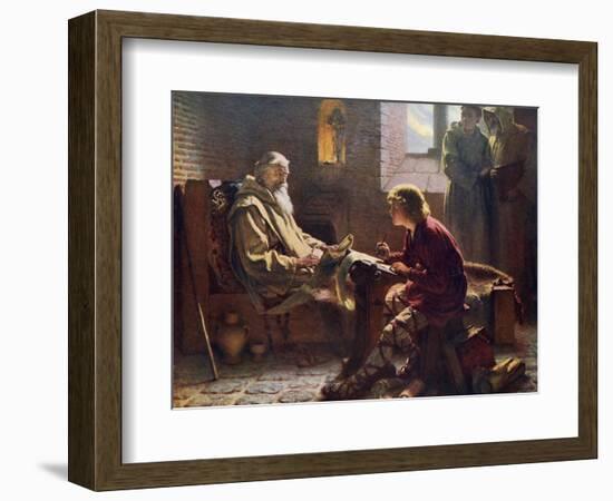 The Venerable Bede Translating the Last Chapter of St John, 1926-James Doyle Penrose-Framed Giclee Print