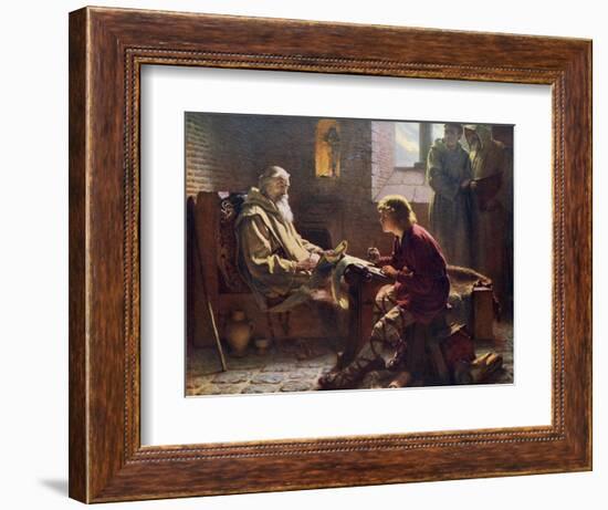 The Venerable Bede Translating the Last Chapter of St John, 1926-James Doyle Penrose-Framed Giclee Print