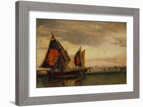 The Venetian Lagoon with Fishing Boats, 1861-Edward William Cooke-Framed Giclee Print