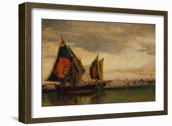 The Venetian Lagoon with Fishing Boats, 1861-Edward William Cooke-Framed Giclee Print