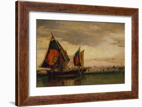 The Venetian Lagoon with Fishing Boats, 1861-Edward William Cooke-Framed Giclee Print